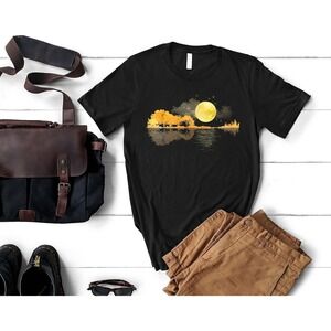 Guitar Lake Shadow Full Moon Shirt